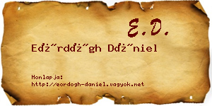 Eördögh Dániel névjegykártya